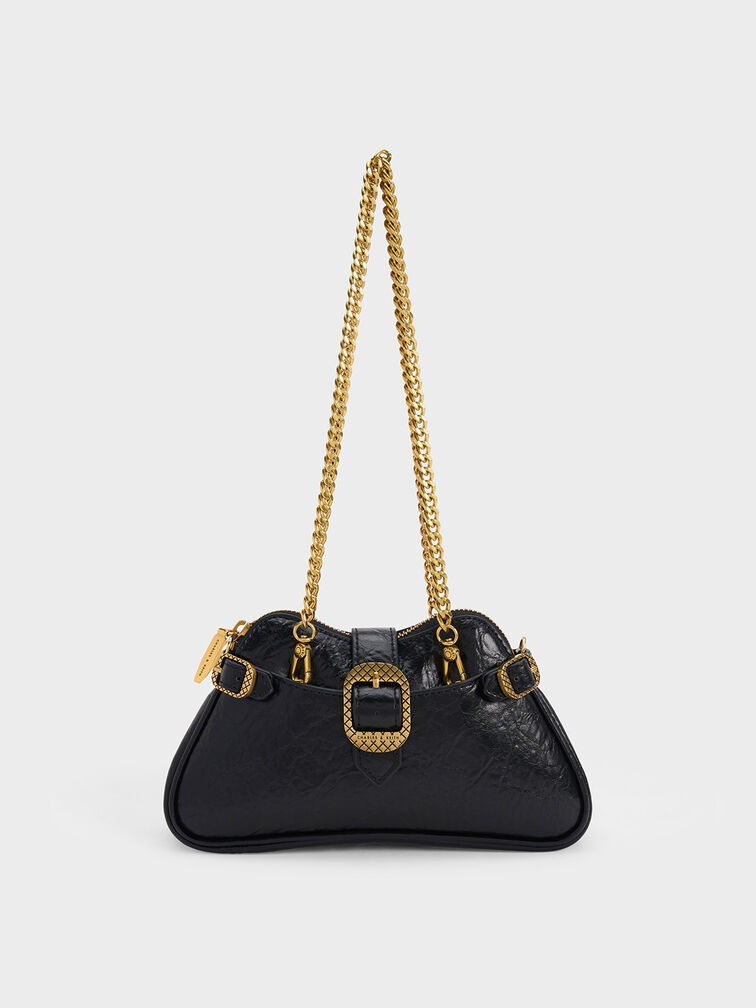 Eilith Chain-Handle Buckled Bag, , hi-res
