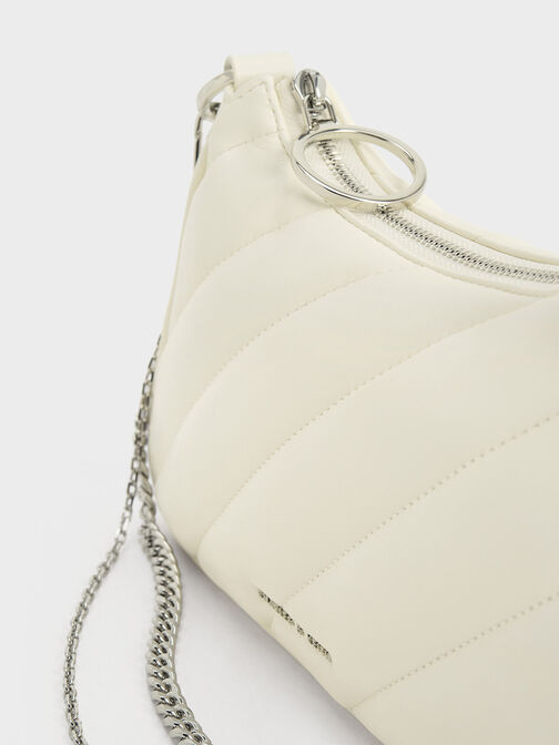 Philomena Puffy Chain-Strap Crossbody Bag, , hi-res