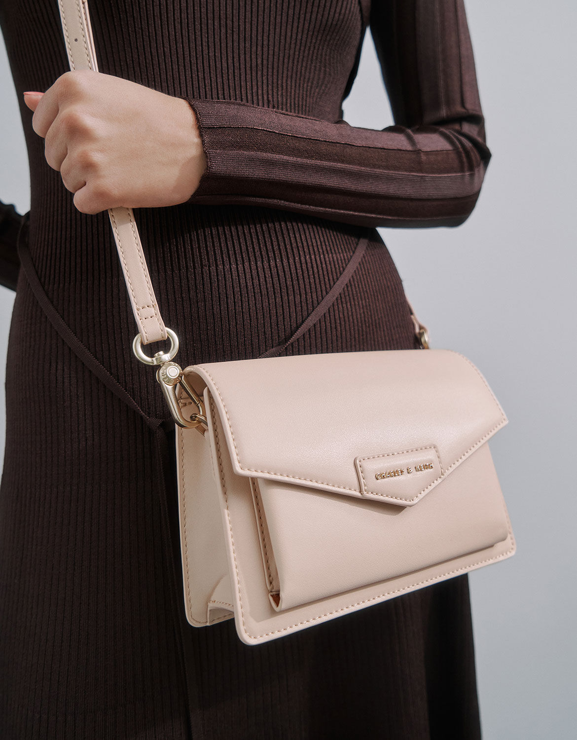Charles and keith envelope satchel sale