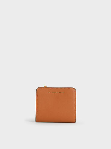 Zip Around Card Holder, Cognac, hi-res