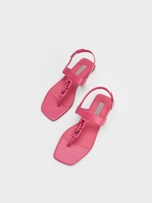 Chain-Link T-Bar Sandals, , hi-res