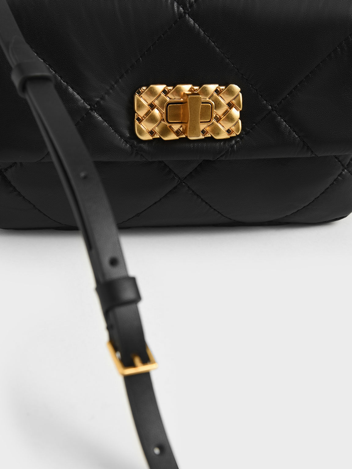 Black Paffuto Padded Crossbody Bag CHARLES & KEITH TH