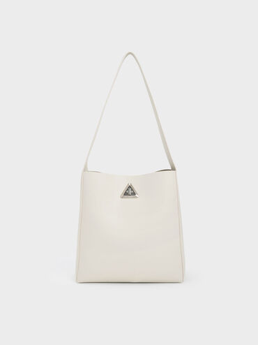 Trice Metallic Accent Large Hobo Bag, Chalk, hi-res