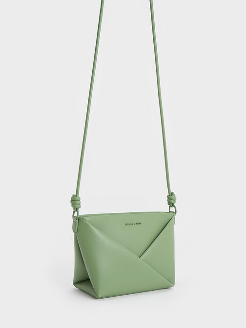 Midori Geometric Crossbody Bag, สีเขียว, hi-res