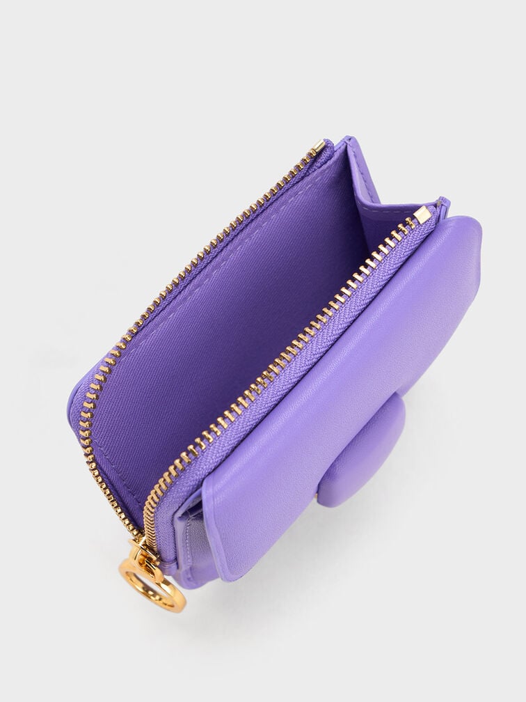 Koa Square Card Holder, Purple, hi-res