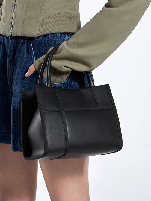Avenue Contrast-Trim Tote Bag, , hi-res