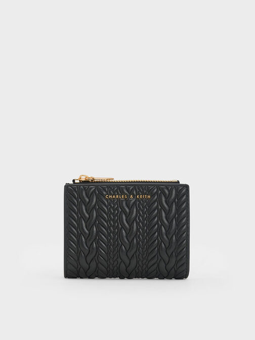 Apolline Textured Top-Zip Wallet, , hi-res