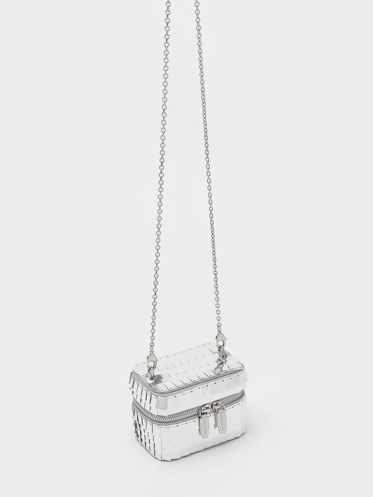 Disc-Embellished Vanity Pouch, , hi-res