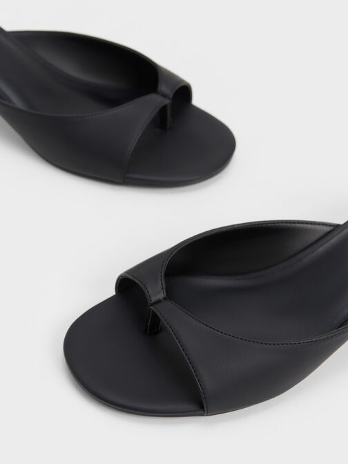 Sculptural Heel Thong Sandals, , hi-res