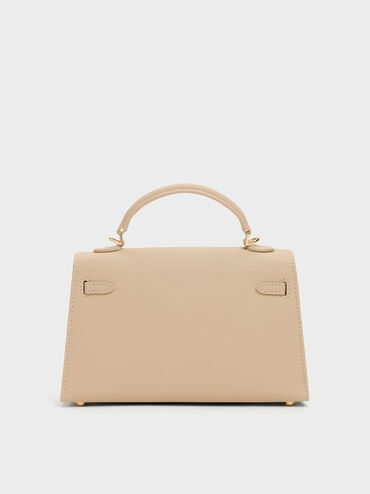 กระเป๋าถือดีเทลสายคาดแบบผูกปมรุ่น Tricha, Sand Beige, hi-res