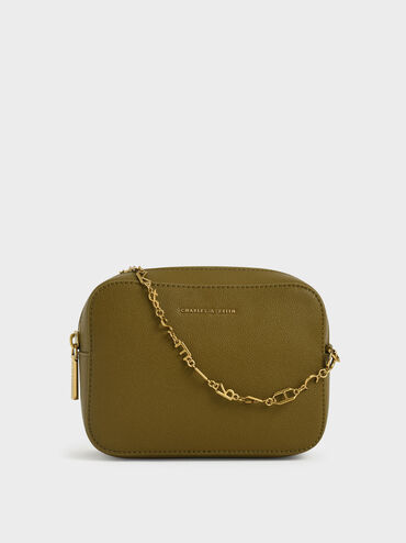 Chain Link Boxy Clutch, , hi-res