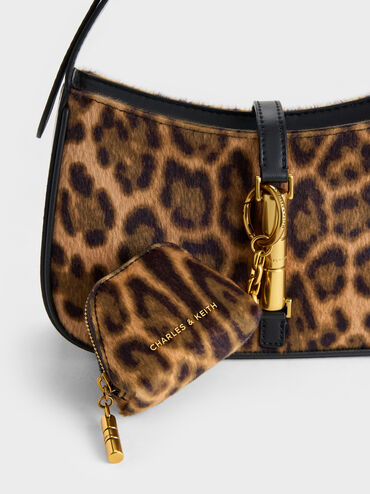 Cesia Leopard-Print Micro Pouch, Multi, hi-res
