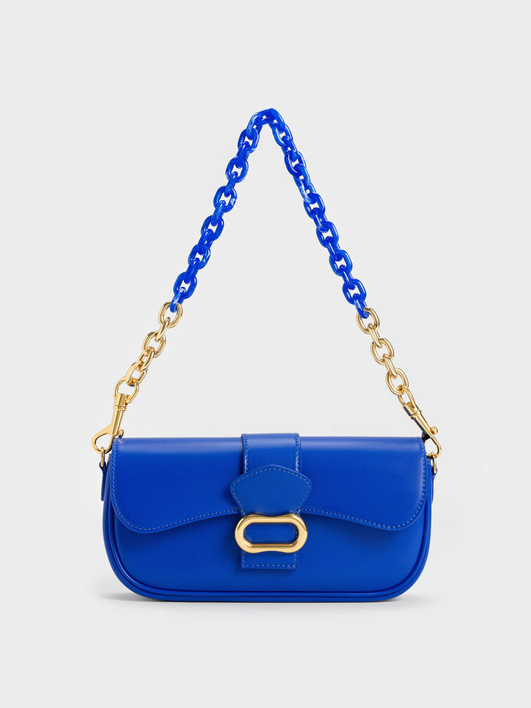 Daki Belted Curved Bag, , hi-res