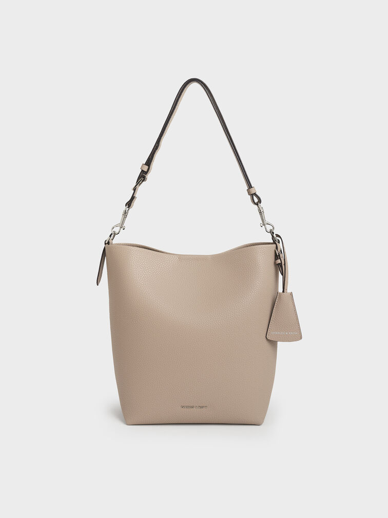 Beryl Bucket Bag, Taupe, hi-res