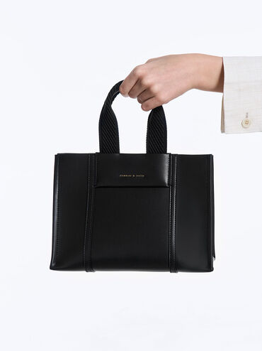 Mini Shalia Tote Bag, Black, hi-res