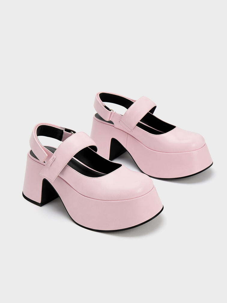 Rubina Slingback Mary Jane Pumps, Light Pink, hi-res