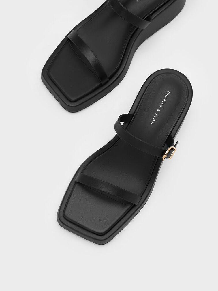 Square-Toe Wedge Mules, , hi-res