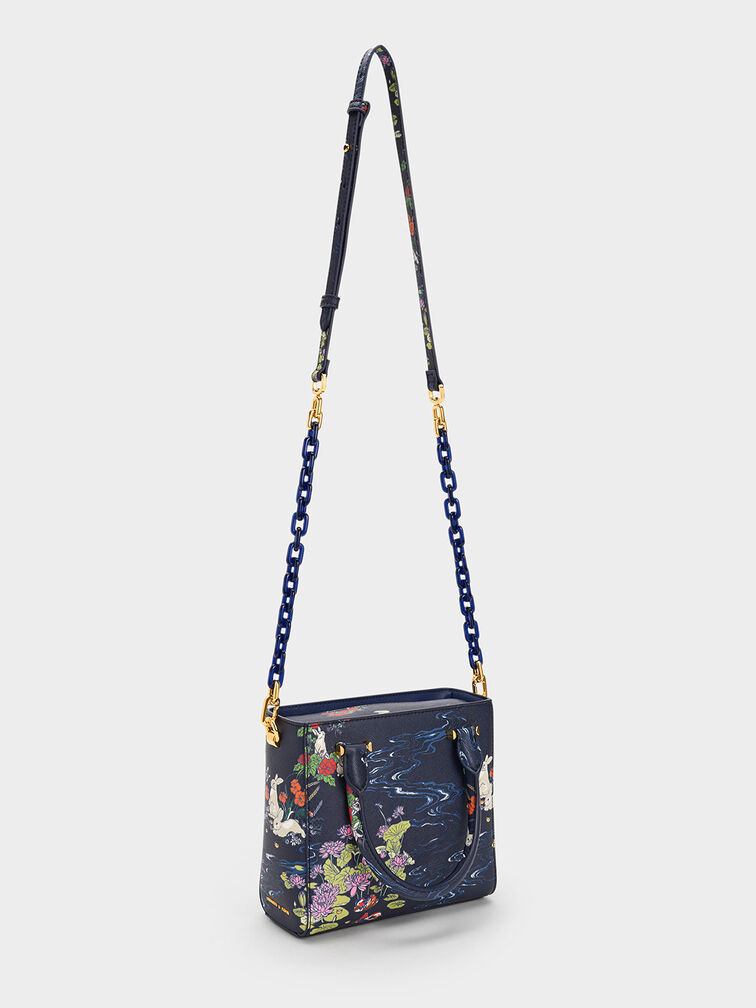 Rabbit Illustrated Tote Bag, , hi-res