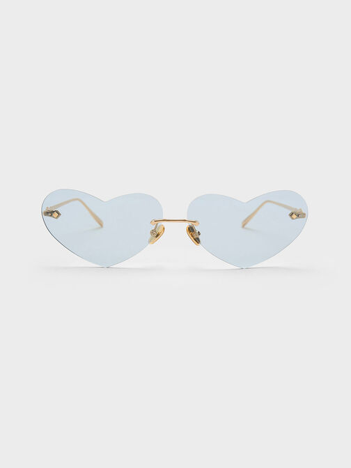 Heart-Shaped Cat-Eye Sunglasses, , hi-res
