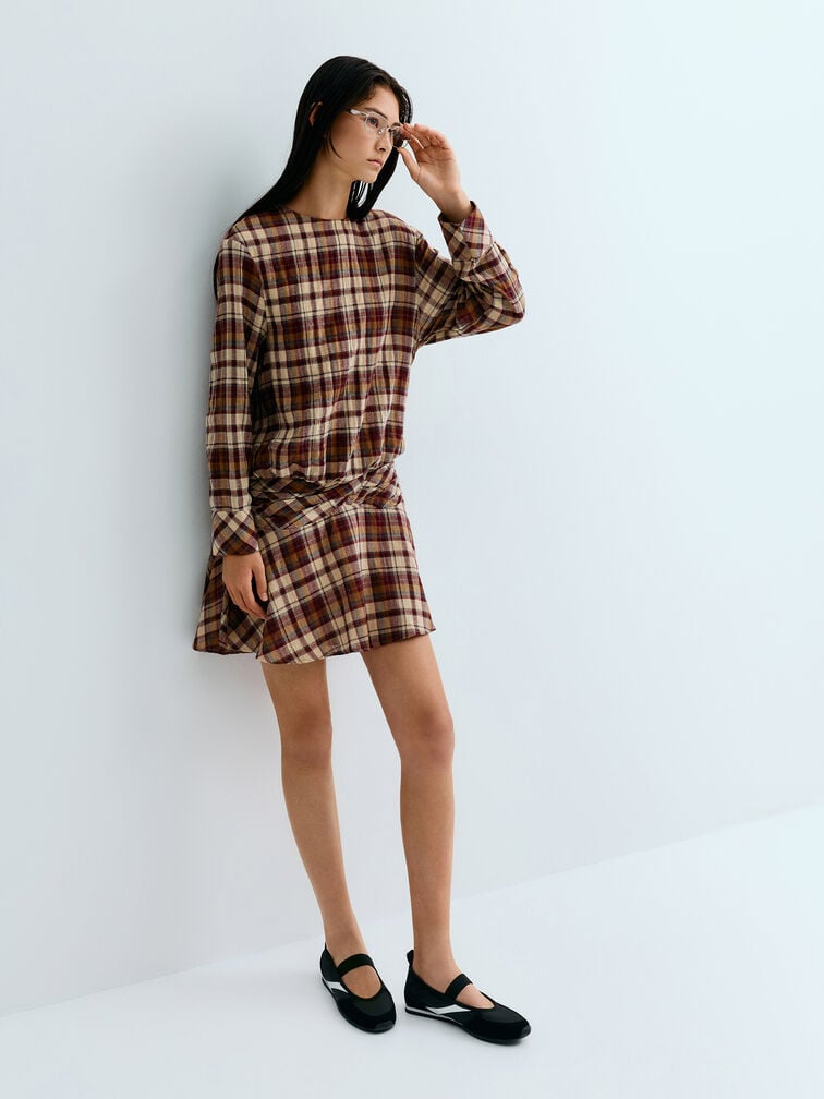 รองเท้าผ้าใบหนังแท้รีไซเคิลทรงแมรี่เจนรุ่น Jace, สีแบล็คเท็กซ์เจอร์, hi-res