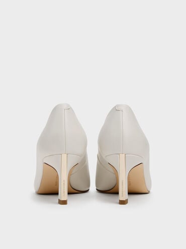 Kerra Pointed Mid Heels, White, hi-res