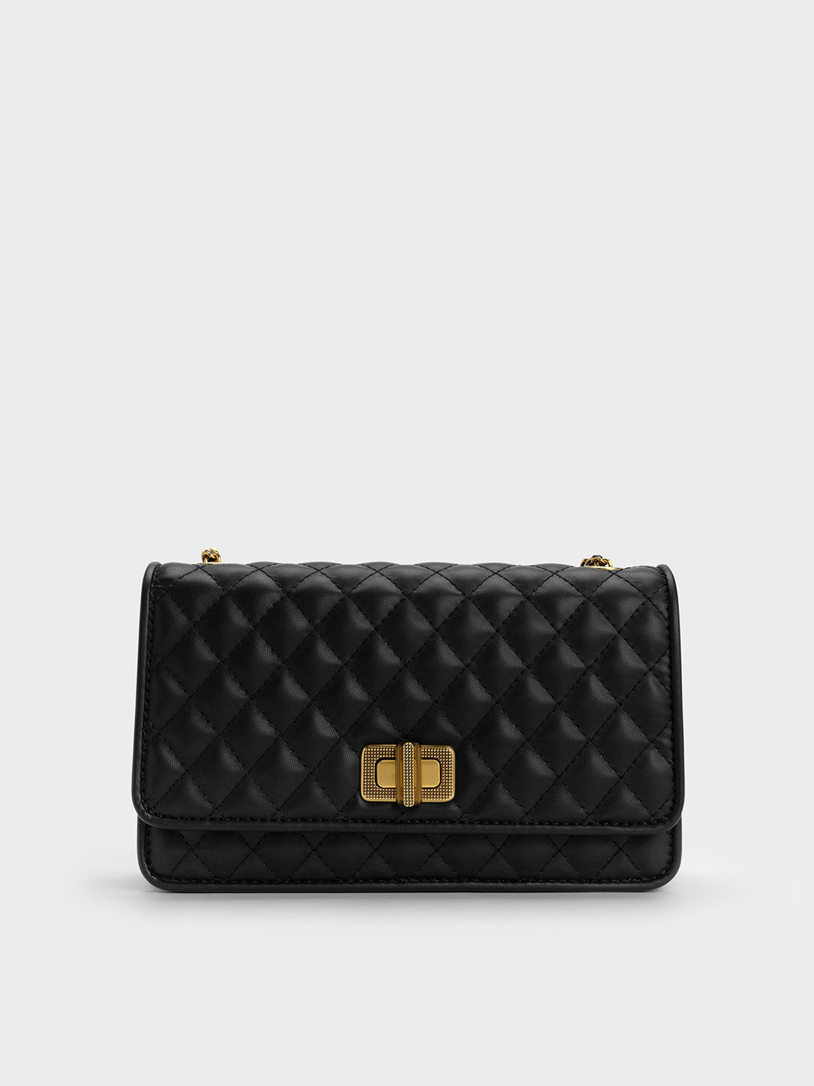 Black quilted clutch outlet