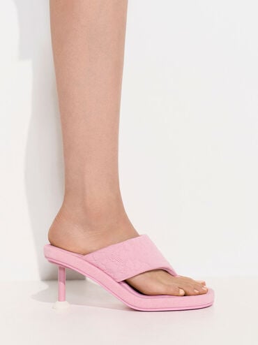 Noemi Knitted Spool Heel Sandals, , hi-res