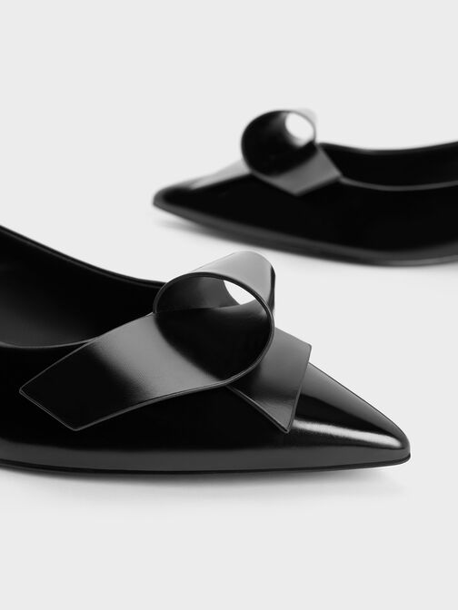 Sculptural Knot Pointed-Toe Flats, , hi-res