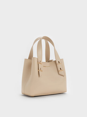 Mini Shania Double-Handle Tote Bag, Dusted Oat, hi-res