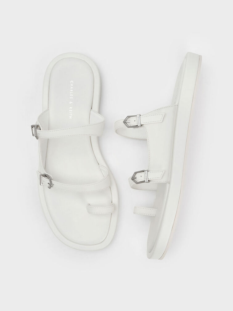 Double Buckle Toe-Loop Sandals, , hi-res
