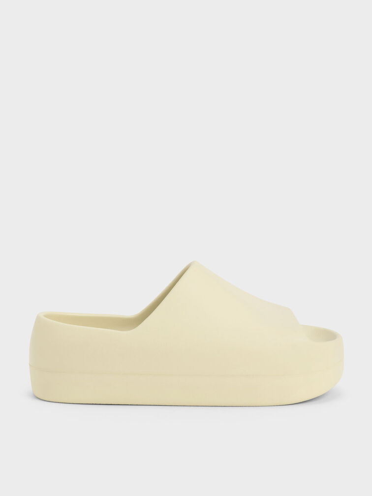 Butter Morgan Platform Slide Sandals - CHARLES u0026 KEITH TH