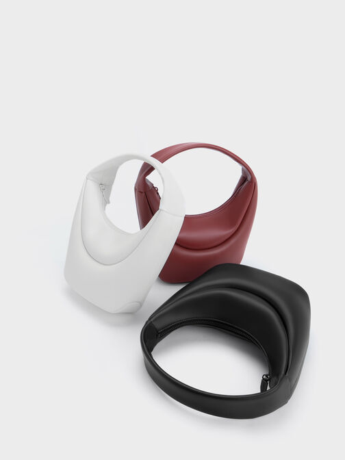 Elongated Curved Hobo Bag, , hi-res