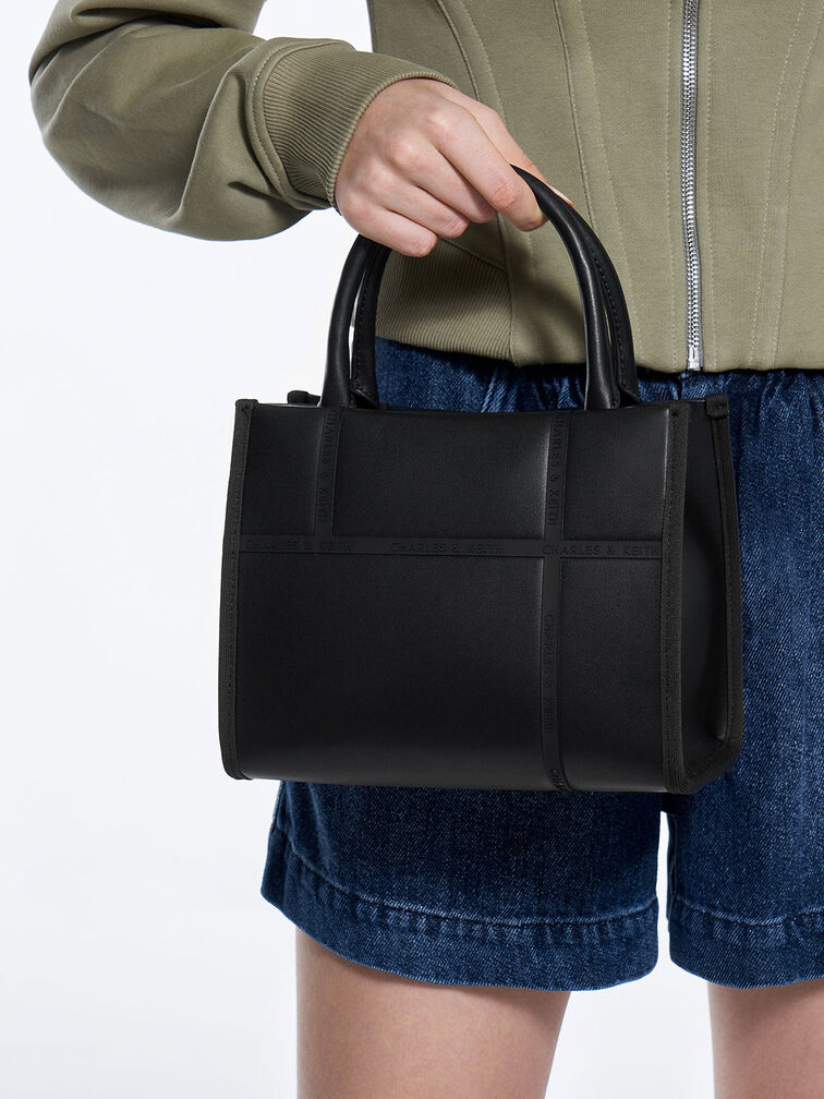 Avenue Contrast-Trim Tote Bag, , hi-res