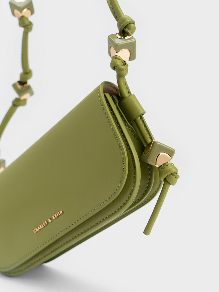 Cube Knotted Elongated Crossbody Bag, , hi-res