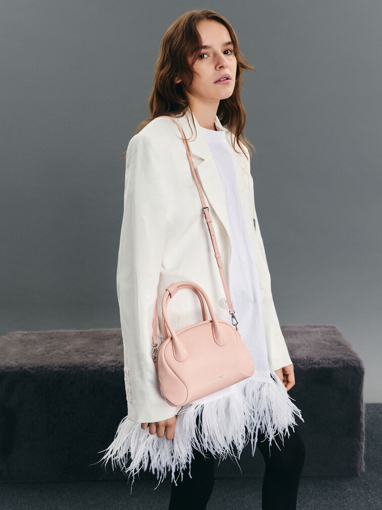 Nelly Bowling Bag, Light Pink, hi-res