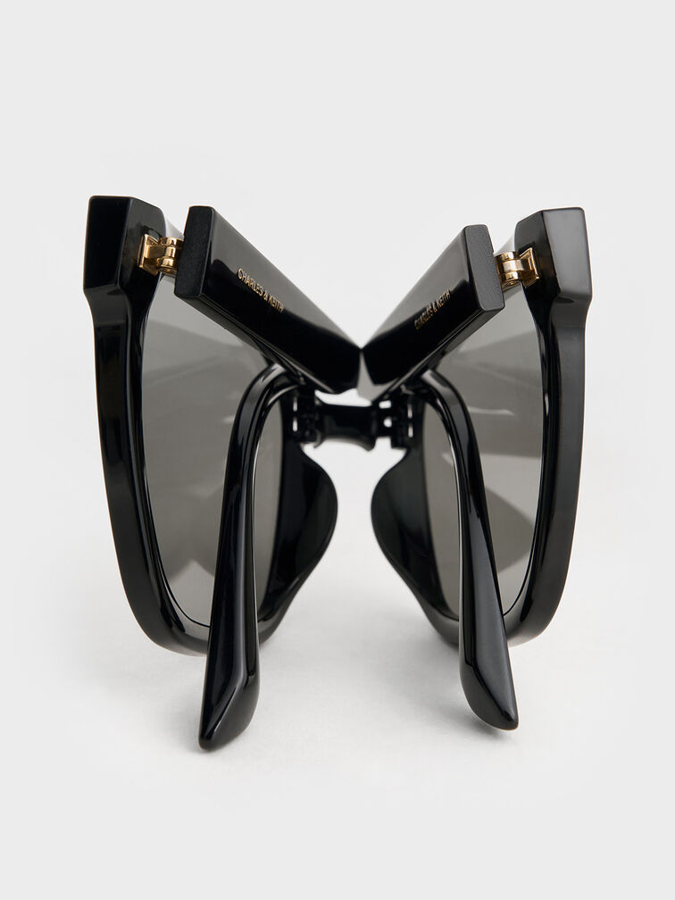 แว่นตากันแดดดีไซน์แบบพับได้รุ่น Brea, สีดำ, hi-res