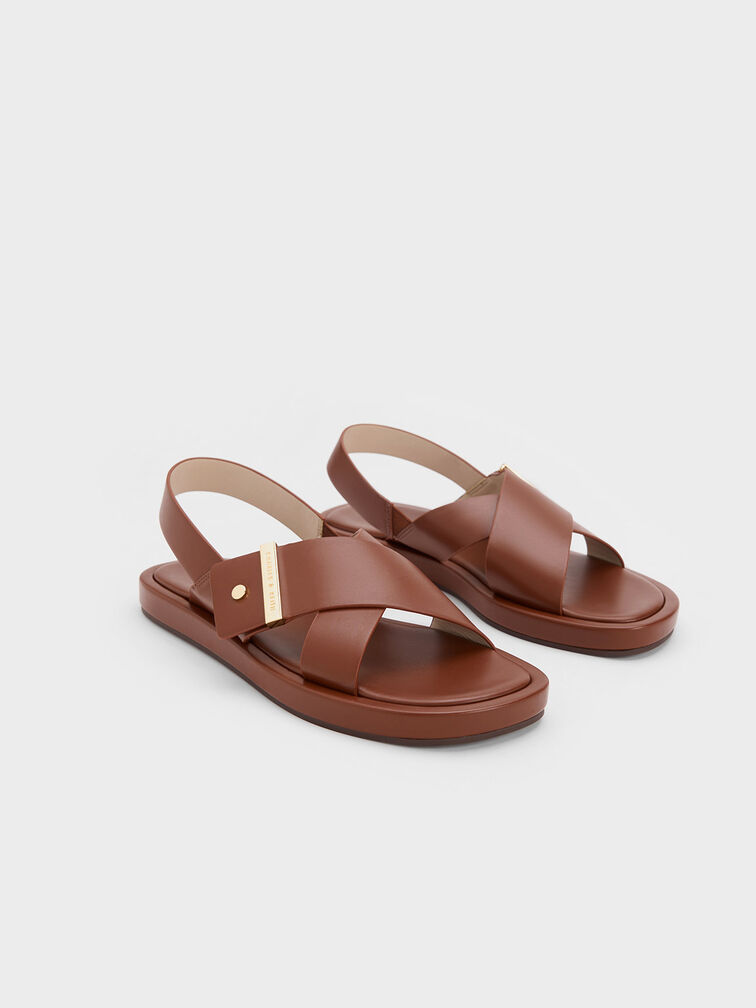 Crossover Back Strap Sandals, , hi-res