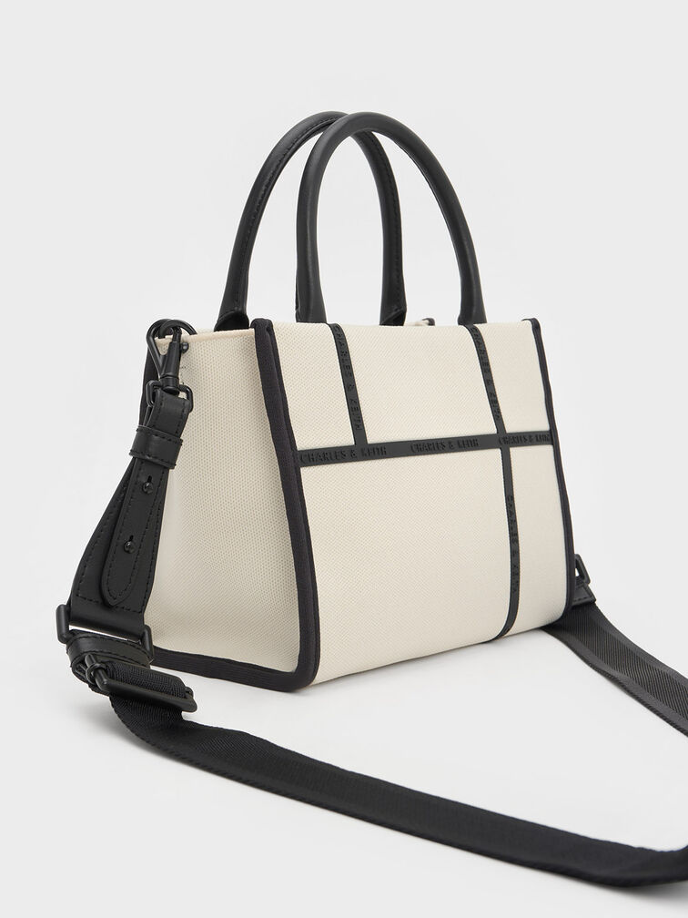 Avenue Contrast-Trim Tote Bag, , hi-res