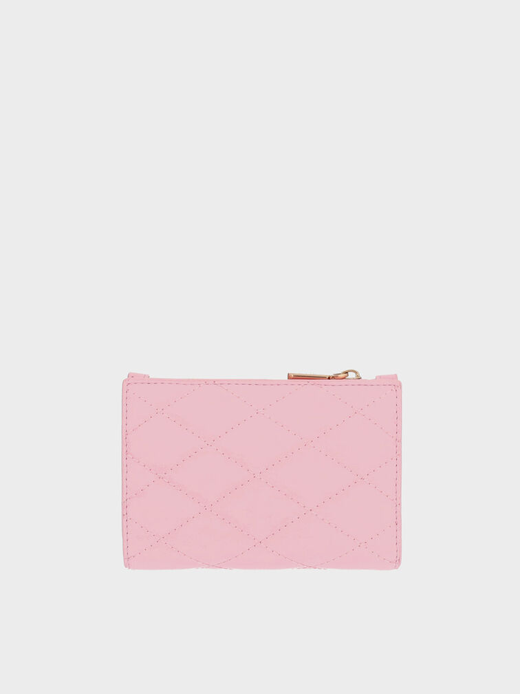 Lillie Quilted Mini Wallet, Pink, hi-res