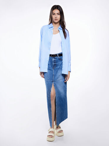 Chunky Flatform Sandals, สีชอล์ค, hi-res