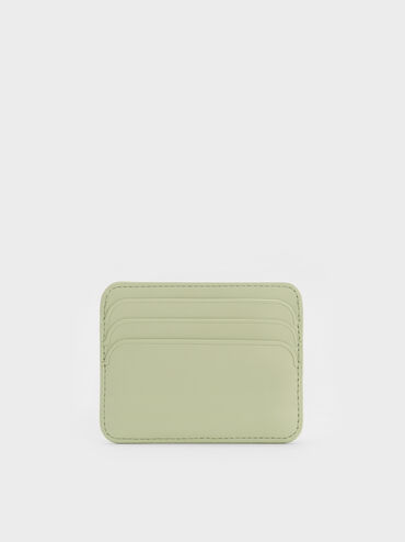 Cleo Two-Tone Quilted Card Holder, Matcha Green, hi-res