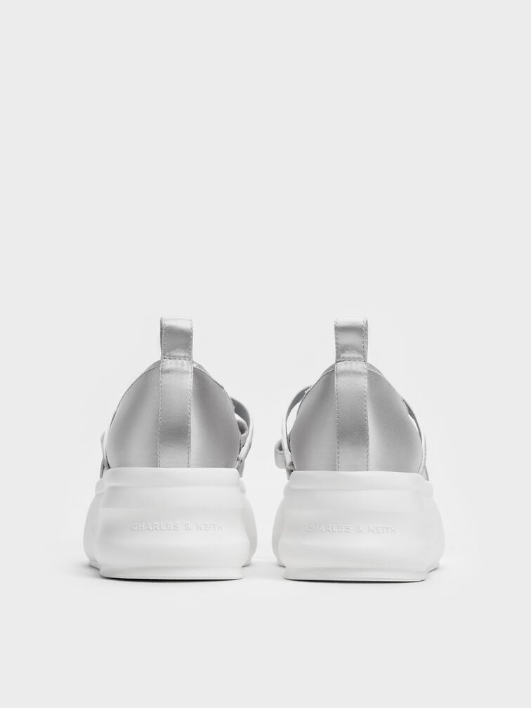 Brantley Recycled Polyester Platform Mary Janes, Grey, hi-res