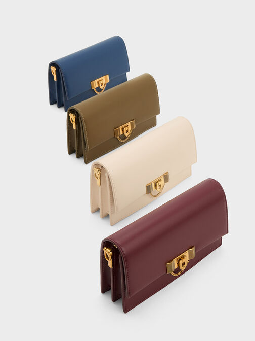 Tallulah Metallic Push-Lock Wallet, , hi-res
