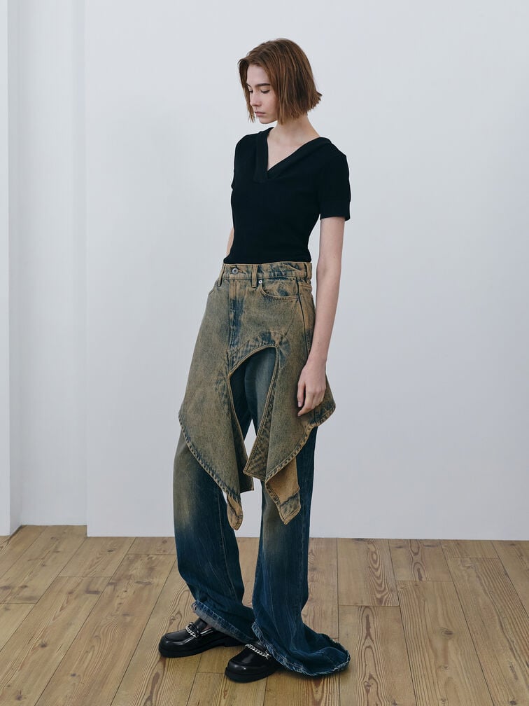 Georgie Chain Loafers, Black Boxed, hi-res