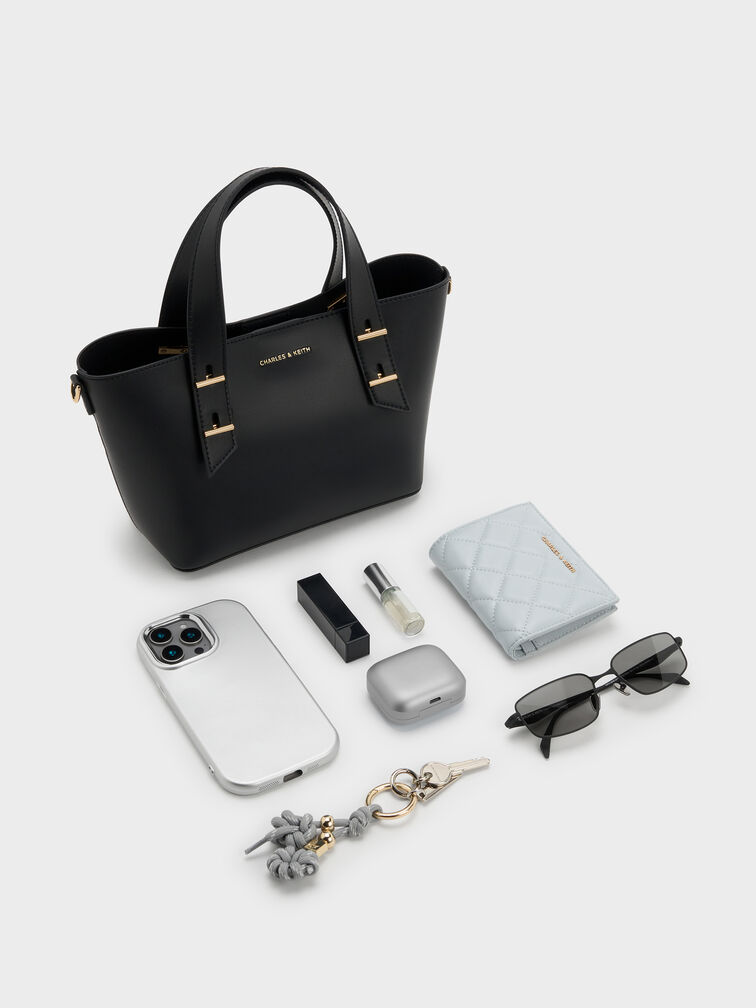 Mini Shania Double-Handle Tote Bag, Black, hi-res