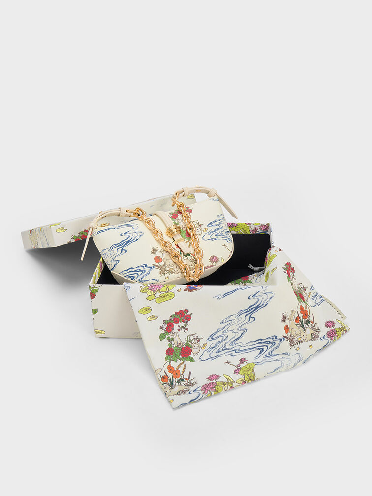 Rabbit Illustrated Belted Bag, , hi-res