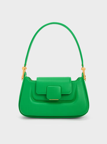 Koa Push-Lock Top Handle Bag, สีเขียว, hi-res