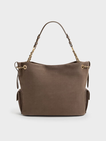 XL Lottie Side-Pocket Tote Bag, Stone Grey, hi-res