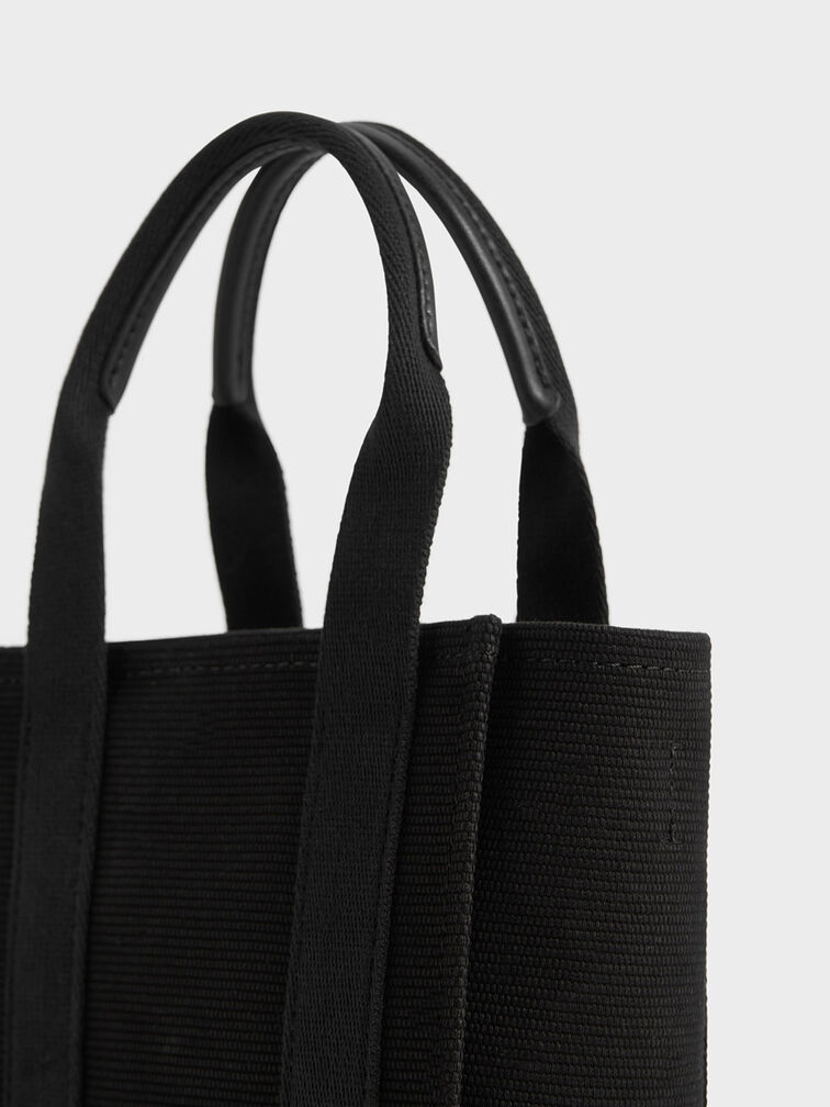 Mini Kay Canvas Tote Bag, Noir, hi-res