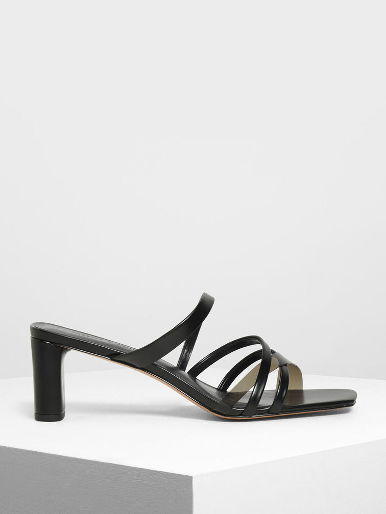 Strappy Open Toe Mules, , hi-res